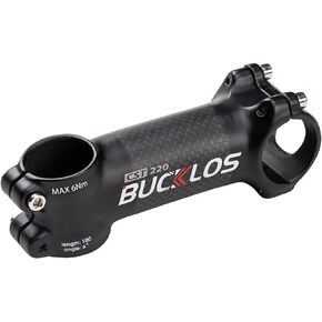 BUCKLOS 31.8mm Carbon+Aluminum Bike Stem 6/17 Degree 60~120mm Road Bike Stem Mountain Bike Stem, Super Light Bicycle Handlebar Stem Fit for Cycling Competition, Bicycle Stem