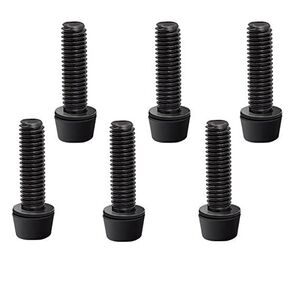 مسامير جذعية M5x18mm مطلية بالتيتانيوم من الفولاذ المقاوم للصدأ Ti Allen Hex مدبب برأس مع برغي غسالات لأجزاء جذع الدراجة حزمة من 6 (أرجواني)