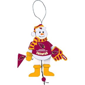 NFL Wooden Cheering Snowman Ornament