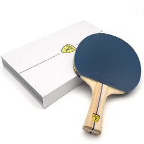 Killerspin Classic Racket, Ping Pong Paddle for Beginners, Jet Basic Rubber Grips, Flared Handle, Blue