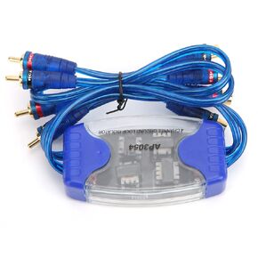 Automobile Ground Loop Isolator 4 Channel Amplifier Noise Filter, Automotive RCA Isolator Car Noise Filter Gold Plated ABS Material, Ground Loop Isolator Audio Curciut Noise Filter