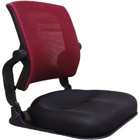 Patented Hip Correction Japanese Legless Floor Chair Seat with Back Support Foldable Orthopedic Comfort for Hip and Pelvic Adjustments for Adults/Children, Meditation (Black)