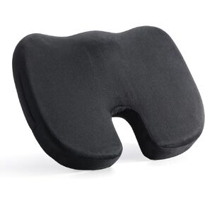 Seat Cushion for Office Desk Chair – Non-Slip Memory Foam Chair Cushions, Car Seat Cushion, Sciatica & Back Coccyx Tailbone Pain Relief Chair Pad for Computer Desk, Wheelchair, Driving