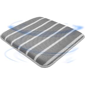 Office Chair Cushion, Non-Slip Car Seat Cushion with 3D Airmesh Pad Easy to Wash Breathable for Long Sitting for Relief and Comfort Square