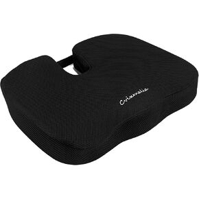 Seat Cushion Premium Memory Foam Non-Slip Coccyx Tailbone Cushion for Office Chair, Car Seat, Wheelchair, Yoga and Travelling- Back, Hip and Tailbone Pain Relief in Saudi Arabia