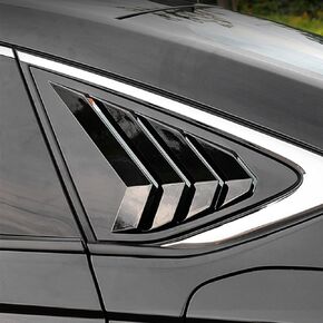 New 2pcs Racing Side Rear Quarter Window Louvers for Honda Accord 11th Gen 2023 2024 (Glossy Black)