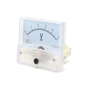 85C1 5V DC Pointer Voltmeter Analog Volt Panel Meter Gauge Front Face 65 * 56MM Analog Small Meter 0-5V 85C1