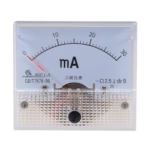uxcell Analog Current Panel Meter DC 0-30mA 85C1 Ammeter 64x60x56mm for Circuit Testing Charging Battery Ampere Tester Gauge Pack of 1