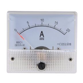 uxcell Analog Current Panel Meter with Pulse DC 0-20A 85C1 64x60x56mm for Circuit Testing Gauge