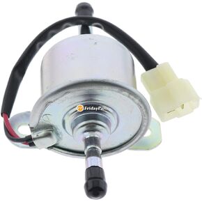 12V Fuel Pump with White Plug AM876266 AM876207 for John Deere 332 430 655 756 990 2020 2720 3120 4005 1023E 2027R