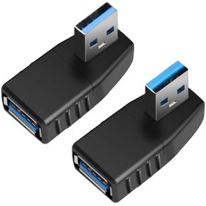 USB 3.0 Adapter 90 Degree Male to Female Coupler Connector Plug Left Angle and Right Angle