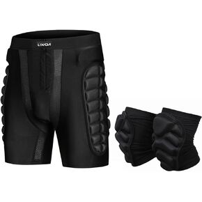 Lixada 3D Padded Shorts Protective Padded Shorts Hip Protection Pads Shorts Upgrade Hip Pads 3D EVA Hip Protection Pad for Snowboard Skate Ski 3D Protection