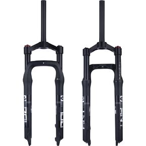 BOLANY Snow Bike Front Fork for A Bicycle 26inch Aluminum Alloy Air Gas Fat Fork Bike for 4.0" Tire Bicycle Accessories