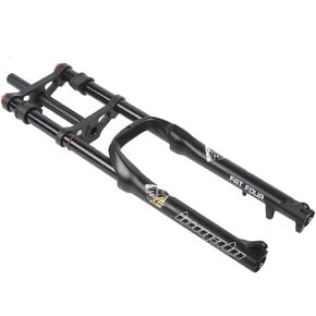 Syvrac Bike Suspension Fork 26" for Mountain Bike DH Air Double Shoulder Downhill Rappelling Shock Absorber Straight Tube Ultralight Bicycle Shock Absorber Rebound Adjust