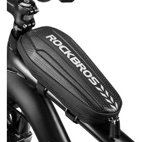 ROCKBROS Top Tube Bike Bag Bike Front Frame Bag EVA Bicycle Bag Bike Accessories Pouch Storage Pack Water Resistant Bike Phone Bag Below 6.2"/6.5" for Mountain Road Bike