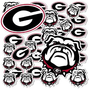University of Georgia Sticker Bulldogs UGA Dawgs Stickers Vinyl Decals Laptop Water Bottle Car Scrapbook T1 (Type 1-1)