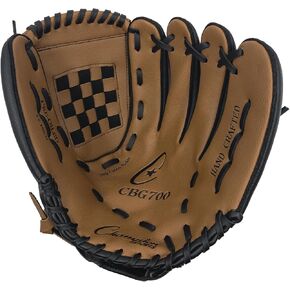 Champion Sports 12" Fielder's Glove – Synth. Leather Front/ Back for Comfort Grip | Closed Basket Web and Conventional Back Design | Deep-Set Pocket | Age: Elementary to H.S. | Left-Handed Glove