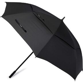 72 Inch Huge Golf Umbrella, Windproof Large Umbrella, Automatic Open Umbrellas With Double Canopy for Men and Family, Vented Waterproof Stick Umbrellas for rain (Black XL)