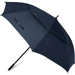 72 Inch Huge Golf Umbrella, Windproof Large Umbrella, Automatic Open Umbrellas With Double Canopy for Men and Family, Vented Waterproof Stick Umbrellas for rain (Black XL)