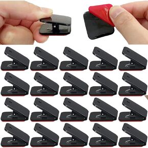 20 Pieces Self Adhesive Clips, Wall Clips,Tapestry Hangers,Photo Clips for Paper Flag Hanger,Sticky Clips for Teachers,Double-Sided Adhesive Spring Clips for Poster Home Office Rope