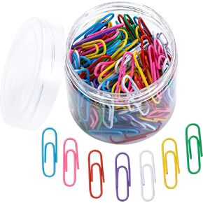 200 Paper Clips 28mm Colorful Paper Clips,Small Paper Clips Reusable Paper Clips for School, Office, Folders, Bookmarks, DIY Albums, Etc