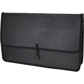 Lion Ex pand-N-File Poly Ex panding Wallet, Legal (9-1/2 x 15 Inches), 2-1/2 Inches Gusset, Black, 1 Wallet (48150-BK)