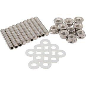 NewYall Stainless Exhaust Manifold Head Studs Bolts Nuts Kit