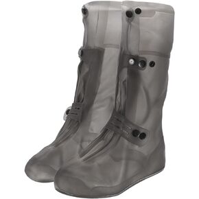 PATIKIL M Reusable Rain Boot Cover, 1 Pair Silicone Waterproof Non-Slip Overshoes Rain Shoe Galoshes Snow Boots Protector for Women Rainy Outdoor, Gray