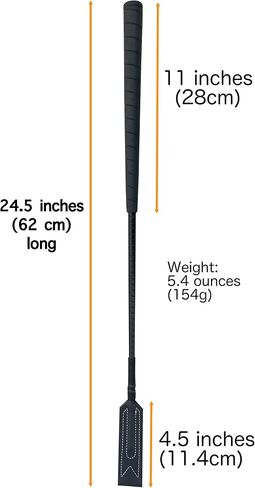 HUNTERS SADDLERY Leather Riding Crop for Horses Jump Bat Jockey Race Whip Show Jumping Racing Stick Equestrian Equine (Black, 24.5 inch) in Saudi Arabia