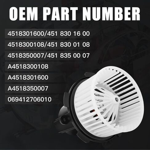 4518301600 محرك سخان منفاخ مكيف الهواء متوافق مع Smar-t Fort-wo Cabrio 451 كوبيه 451 4518300108 4518350007 in Saudi Arabia