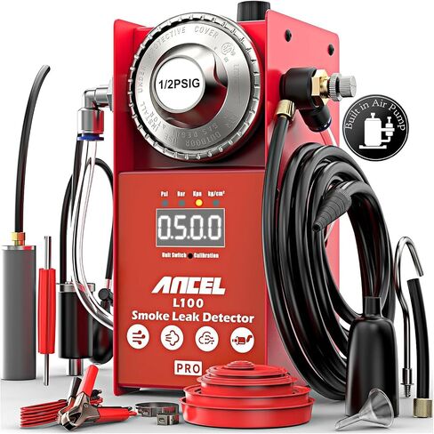 ANCEL L100 Pro Automotive Smoke Machine | EVAP Leak Detector with Built-in Air Compressor | EVAP Vacuum Fuel Leak Tester | Upgrade Digital Display, Flow Control Valve | Smoke Diffuser Car Smoke Tester in Saudi Arabia
