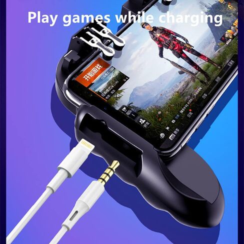 4 وحدة تحكم في الألعاب المحمولة مع مروحة تبريد وحامل قابل للتعديل لـ PUBG/Fotnite 6 أصابع تشغيل GAMR أو L1R1 L2R2 قبضة ألعاب لهاتف iOS Android مقاس 4.7-6.5 بوصة in Kuwait