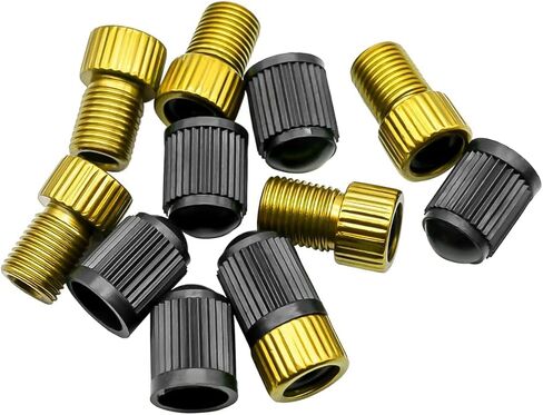 محول صمام بريستا، محول بريستا إلى شريدر - مضخة نفخ إطارات الدراجة أدوات ضاغط هواء للدراجة - نفخ الإطار باستخدام مضخة قياسية أو ضاغط هواء - فرنسي/بريطاني إلى أمريكي 6 عبوات in Kuwait