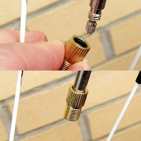 محول صمام بريستا، محول بريستا إلى شريدر - مضخة نفخ إطارات الدراجة أدوات ضاغط هواء للدراجة - نفخ الإطار باستخدام مضخة قياسية أو ضاغط هواء - فرنسي/بريطاني إلى أمريكي 6 عبوات in Kuwait