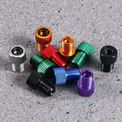 محول صمام بريستا، محول بريستا إلى شريدر - مضخة نفخ إطارات الدراجة أدوات ضاغط هواء للدراجة - نفخ الإطار باستخدام مضخة قياسية أو ضاغط هواء - فرنسي/بريطاني إلى أمريكي 6 عبوات in Kuwait