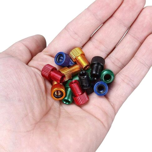 محول صمام بريستا، محول بريستا إلى شريدر - مضخة نفخ إطارات الدراجة أدوات ضاغط هواء للدراجة - نفخ الإطار باستخدام مضخة قياسية أو ضاغط هواء - فرنسي/بريطاني إلى أمريكي 6 عبوات in Kuwait