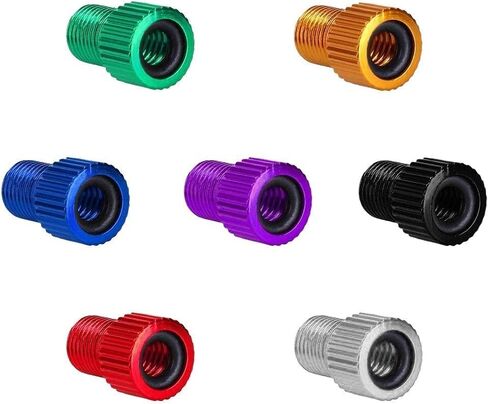 محول صمام بريستا، محول بريستا إلى شريدر - مضخة نفخ إطارات الدراجة أدوات ضاغط هواء للدراجة - نفخ الإطار باستخدام مضخة قياسية أو ضاغط هواء - فرنسي/بريطاني إلى أمريكي 6 عبوات in Kuwait