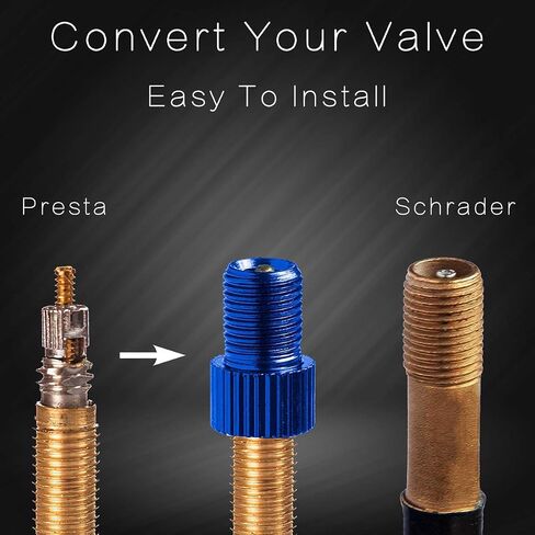 Presta Valve Adapter,Presta to Schrader Converter-Bike Pump Tire Inflator Bicycle Air Compressor Tools- Inflate Tire Using Standard Pump or Air Compressor-French/UK to US 6 Pack in Saudi Arabia