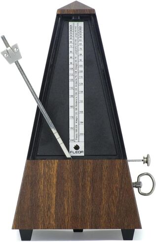 FLEOR Antique Vintage Tower Type Square Wind up Mechanical Metronome Traditional Metronome 40-208bpm, for Piano Guitar Bass Drum Violin, Black Color in Saudi Arabia