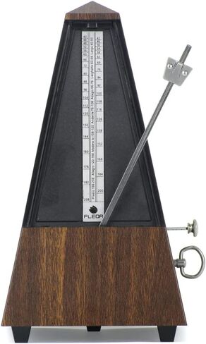 FLEOR Antique Vintage Tower Type Square Wind up Mechanical Metronome Traditional Metronome 40-208bpm, for Piano Guitar Bass Drum Violin, Black Color in Saudi Arabia