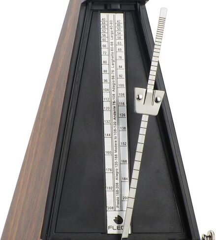 FLEOR Antique Vintage Tower Type Square Wind up Mechanical Metronome Traditional Metronome 40-208bpm, for Piano Guitar Bass Drum Violin, Black Color in Saudi Arabia