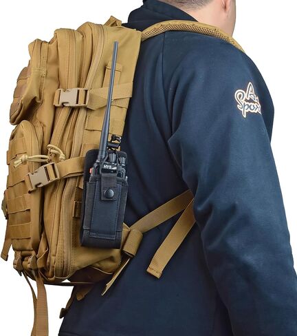 Universal Radio Molle Pouch, Heavy Duty Nylon Walke-Talkie Hostle Belt Pack MOLLE System Military for Baofeng Kenwood Yaesu Motorola Talkabout Walkie Talkie in Saudi Arabia