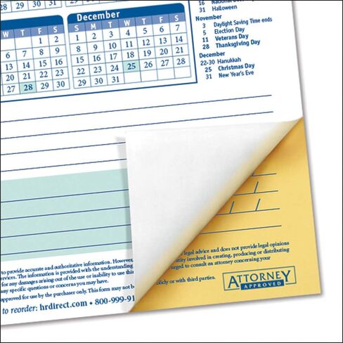 نموذج طلب الإجازة والموافقة لعام 2020، صغير (5 1/2 بوصة × 8 1/2 بوصة)، جزأين، حزمة من 50 قطعة (A00452020AMZ) in Kuwait