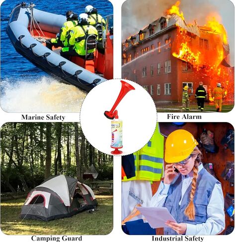 قرن هوائي للسلامة بصوت عالٍ، قرن هوائي بحري محمول باليد من HELESIN للقارب، مضخة قابلة لإعادة الاستخدام، قرن نفخ بصوت عالٍ، صانع ضوضاء عالية، قرن أمان لركوب القوارب، التخرج، الأحداث الرياضية، حفلة عيد الميلاد، عبوتان in Kuwait