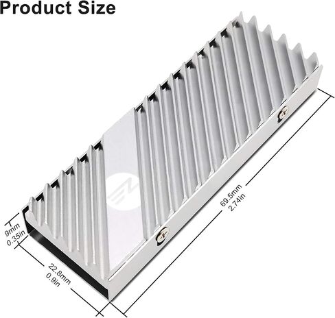 EZDIY-FAB M.2 SSD Heatsink 2280، بالوعة حرارية مزدوجة الجوانب، مشعاع SSD عالي الأداء للكمبيوتر / PS5 لـ PCIE NVME M.2 SSD أو SATA M.2 SSD- أسود in Saudi Arabia