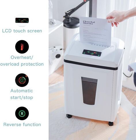 آلة تقطيع الورق ذات القطع الصغيرة: 3/64 بوصة × 3/64 بوصة 1 × 1 مم P7 آلة تقطيع شديدة التحمل للمكتب المنزلي 6 أوراق، بطاقة ائتمان تمزيق تجارية 56 ديسيبل/دبابيس/أقراص مضغوطة/أقراص DVD، تعمل لمدة 25 دقيقة مع حاوية سعة 6 جالون in Kuwait