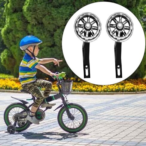 Saycker Strong Bike Training Wheels Stabilizers Support Flash Mounted Kit for Childs Bike(Pink,Size:18 Inches) in Kuwait
