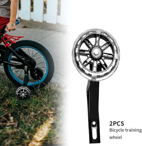 Saycker Strong Bike Training Wheels Stabilizers Support Flash Mounted Kit for Childs Bike(Pink,Size:18 Inches) in Kuwait