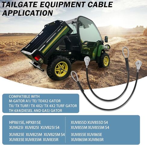 OCEANJDMYC 2 قطعة كابل الباب الخلفي M159508 متوافق مع مركبة John Deere Gator المساعدة M TE TH TX XUV HPX615E XUV835E XUV855M XUV865R in Kuwait