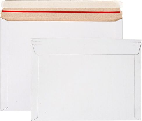 50PCS 9.5"x12.5" Photo Document Mailers Self-Seal Rigid Mailers Flat Cardboard Envelopes for Cards,CDs. in Saudi Arabia
